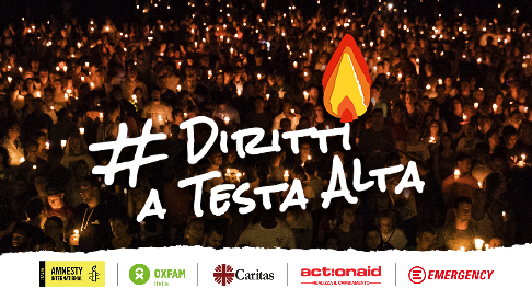 DIRITTI A TESTA ALTA: Le fiaccolate in oltre 85 piazze italiane per celebrare la Dichiarazione universale dei diritti umani