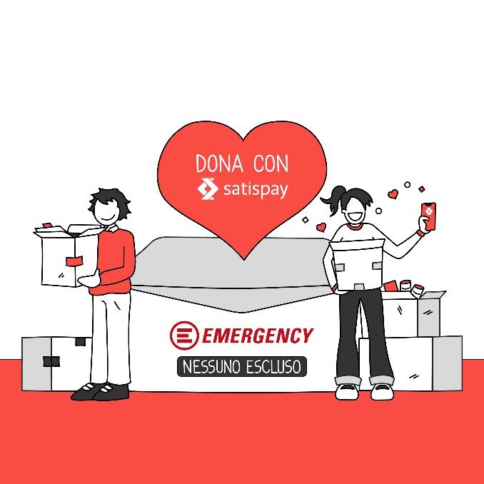 SATISPAY AL FIANCO DI EMERGENCY PER LA CAMPAGNA &ldquo;NESSUNO ESCLUSO. NEANCHE CHI &Egrave; ORA IN DIFFICOLT&Agrave;&rdquo;