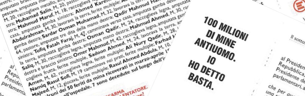 1997: 25 anni fa, un milione di cartoline per la messa al bando delle mine antiuomo